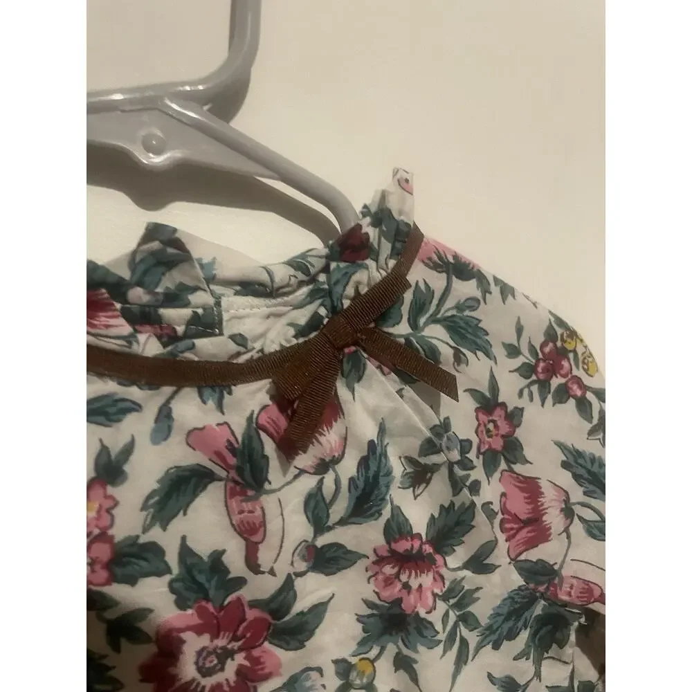 Janie & Jack Girls 12-18 Months Floral Long‎ Sleeve Blouse